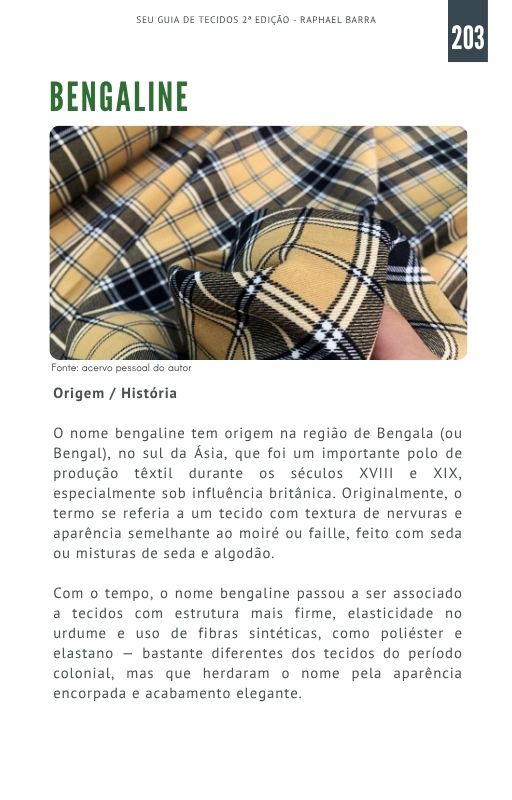 Amostra de página - Tecidos A-Z - Bengaline